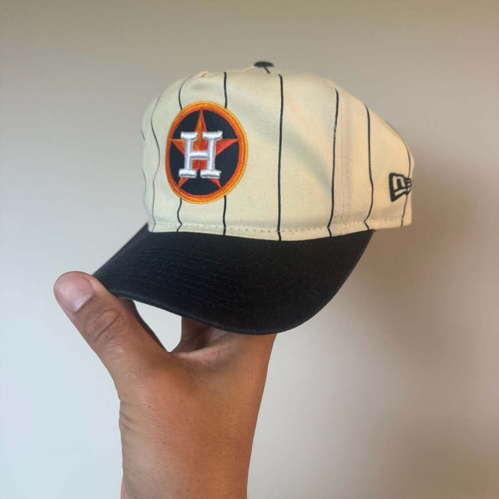 New Era Houston Astros Pinstripe Snapback Hat Size OSFA